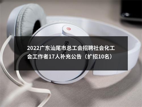 2022广东汕尾市总工会招聘社会化工会工作者17人补充公告（扩招10名） 图片