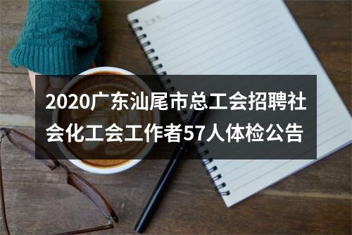 2020广东汕尾市总工会招聘社会化工会工作者57人体检公告 图片