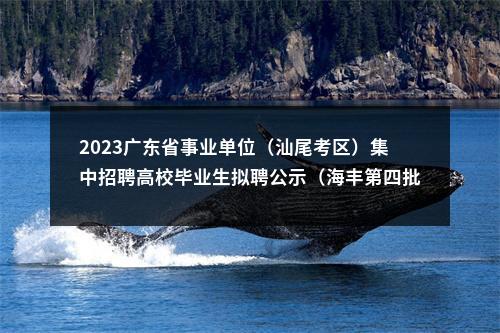 2023广东省事业单位（汕尾考区）集中招聘高校毕业生拟聘公示（海丰第四批） 图片