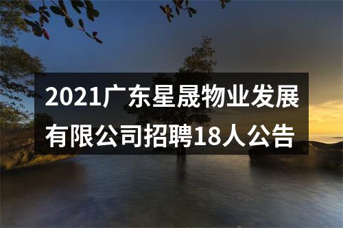 2021广东星晟物业发展有限公司招聘18人公告 图片